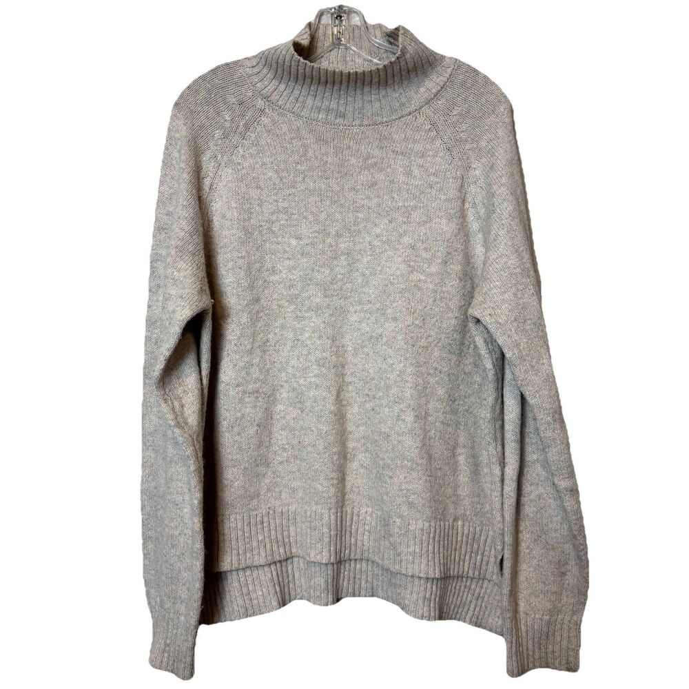 ABLE Michelle Mockneck Sweater Beige Cotton Blend Ethically Sourced Women’s XL